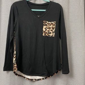 Animal print long sleeve shirt